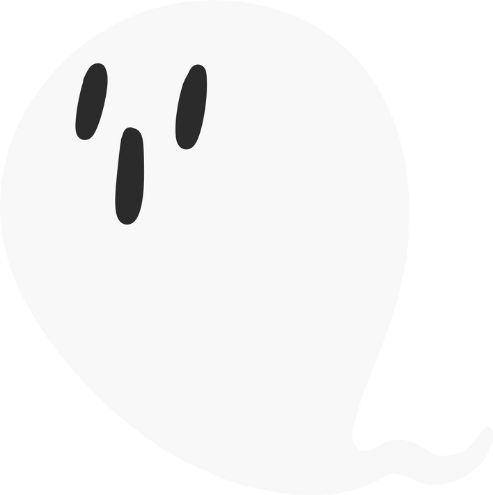halloween cute ghost illustration